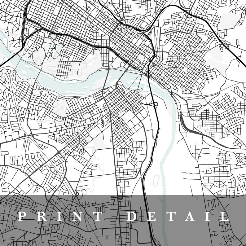 Minimalist Map Art Richmond Map Gift Map City Map Home Town Map Richmond Richmond Print Virginia Map Poster