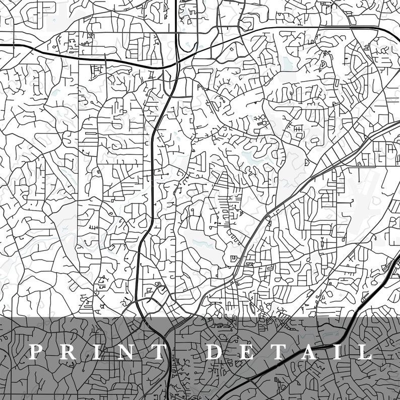 Sandy Springs Map Sandy Springs City Map Home Town Etsy