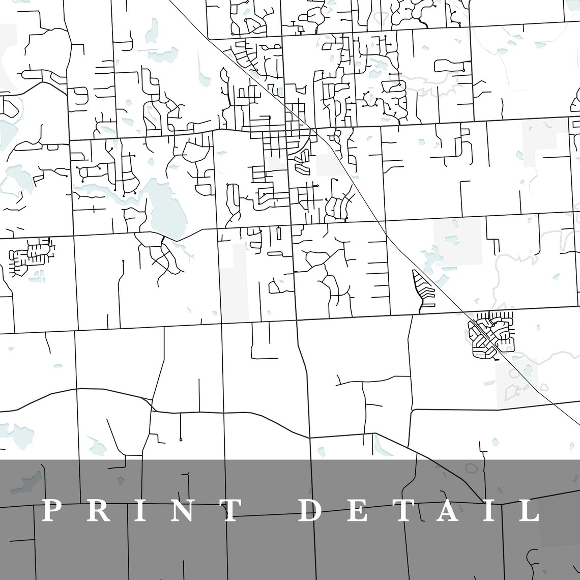 South Lyon Map South Lyon Michigan City Map Home Town Map Etsy