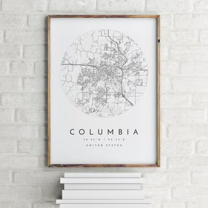 Columbia Map, Columbia, Missouri, City Map, Home Town Map, Columbia ...