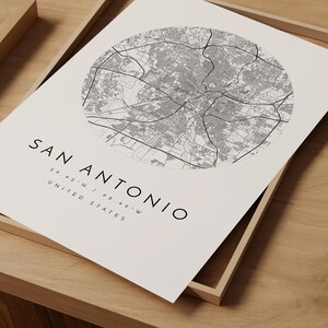 San Antonio Map, Minimalist Map, San Antonio Print, San Antonio Poster, San Antonio Art, Modern Map Print, Map of San Antonio, San Antonio image 9