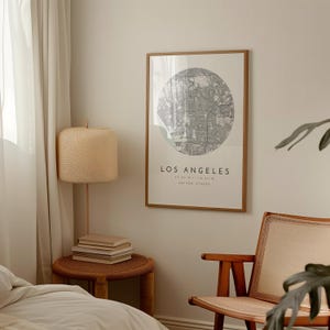 Los_Angeles, California Map Print, Modern Minimalist Wall Art, Los_Angeles Poster, Urban Map print