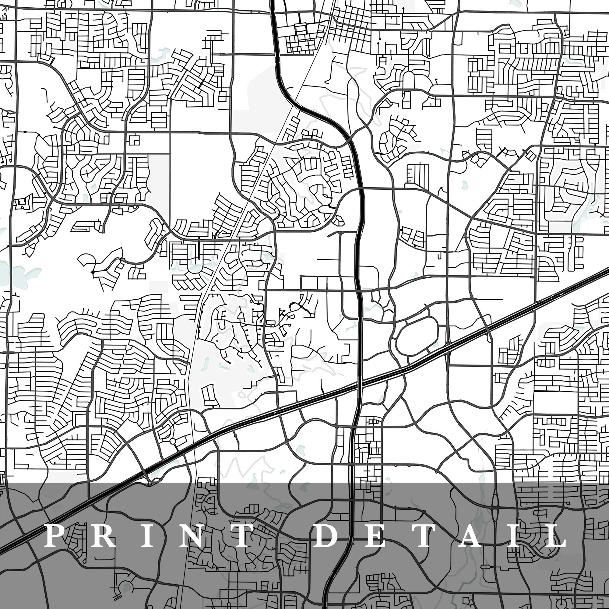 Frisco Map Frisco Texas City Map Home Town Map Frisco Etsy