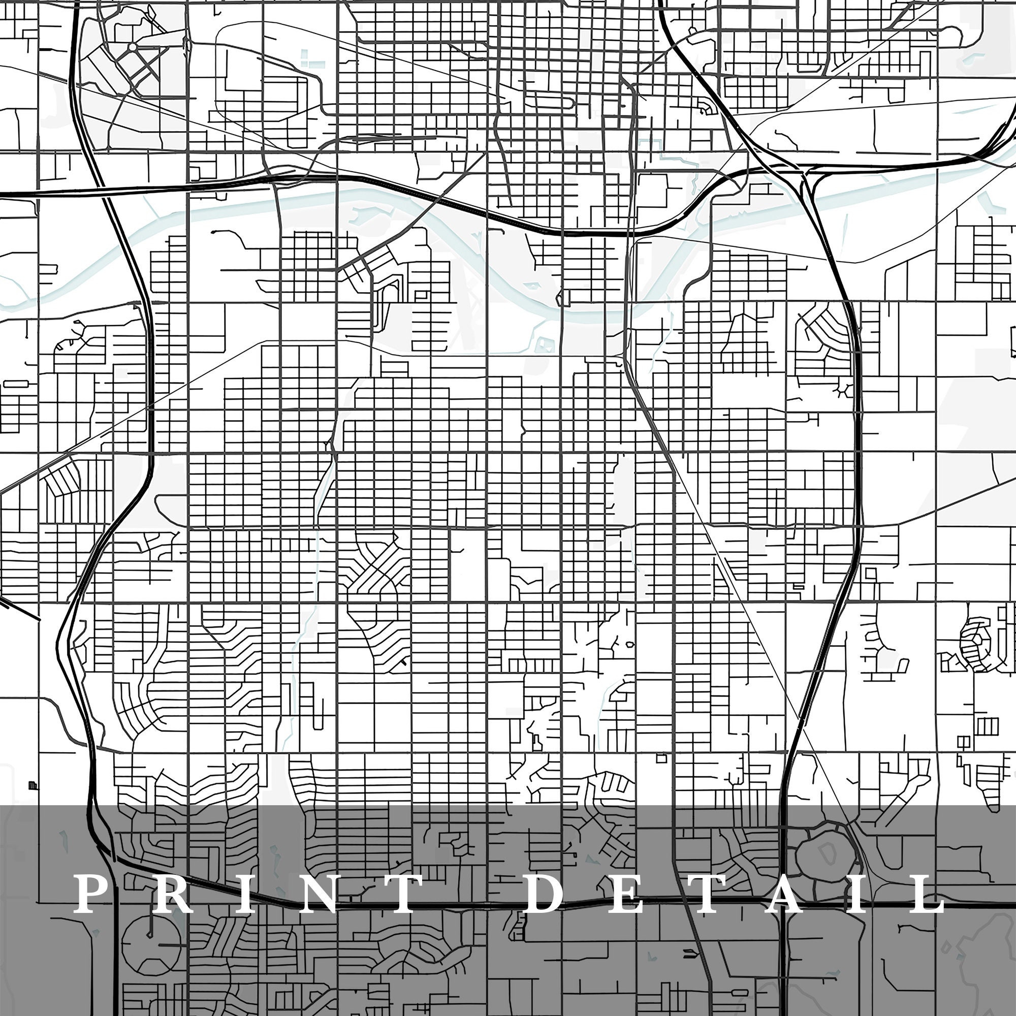 Oklahoma City Map Map of Oklahoma City Home Town Map City - Etsy