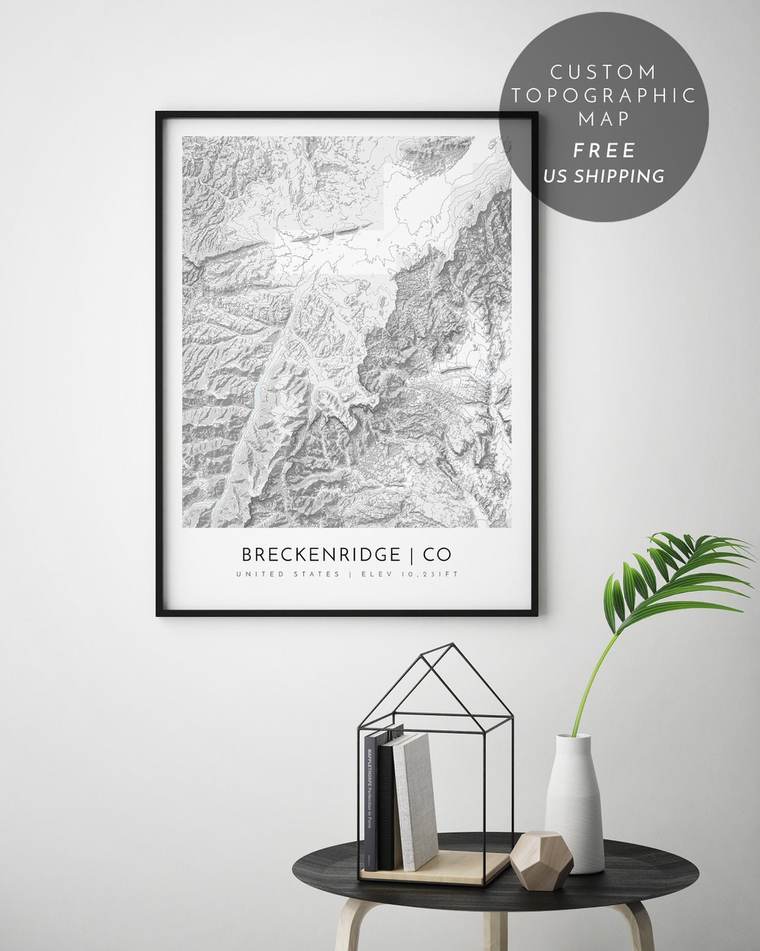Personalized Topographic Map Print Custom Map Gift Map - Etsy