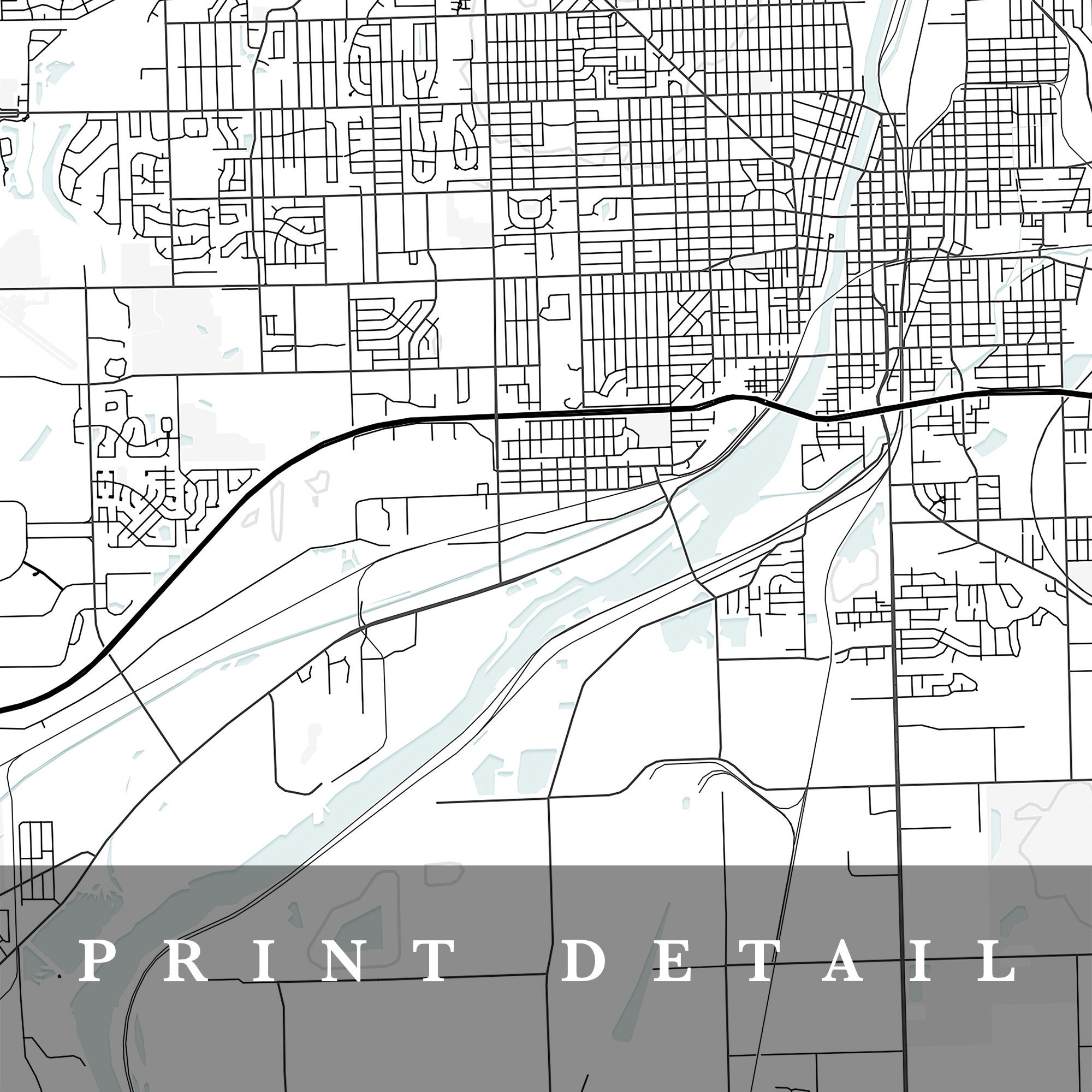 Joliet Map Joliet Illinois City Map Home Town Map Joliet Etsy