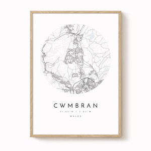 Daegu Map Wall Art, Minimalist City Design (Blue Grey Tones)