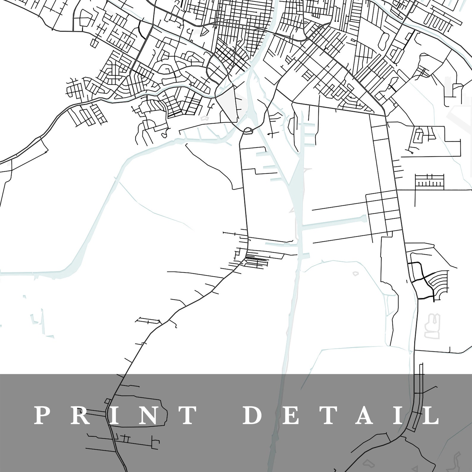 Houma Map Houma Louisiana City Map Home Town Map Houma Etsy UK