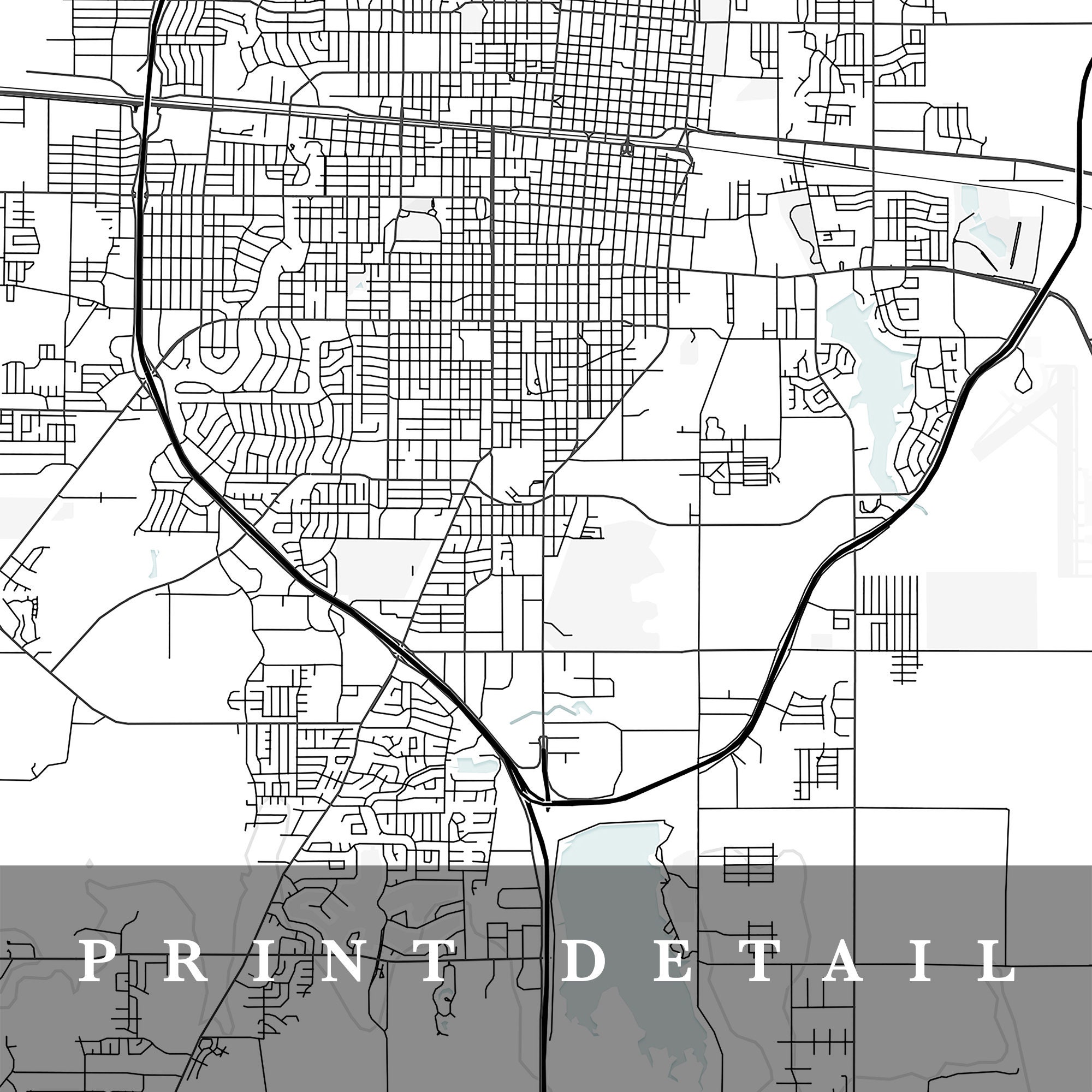 Abilene Map Abilene Texas City Map Home Town Map Abilene Etsy