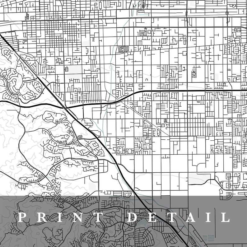 Pomona Map Pomona California City Map Home Town Map Etsy