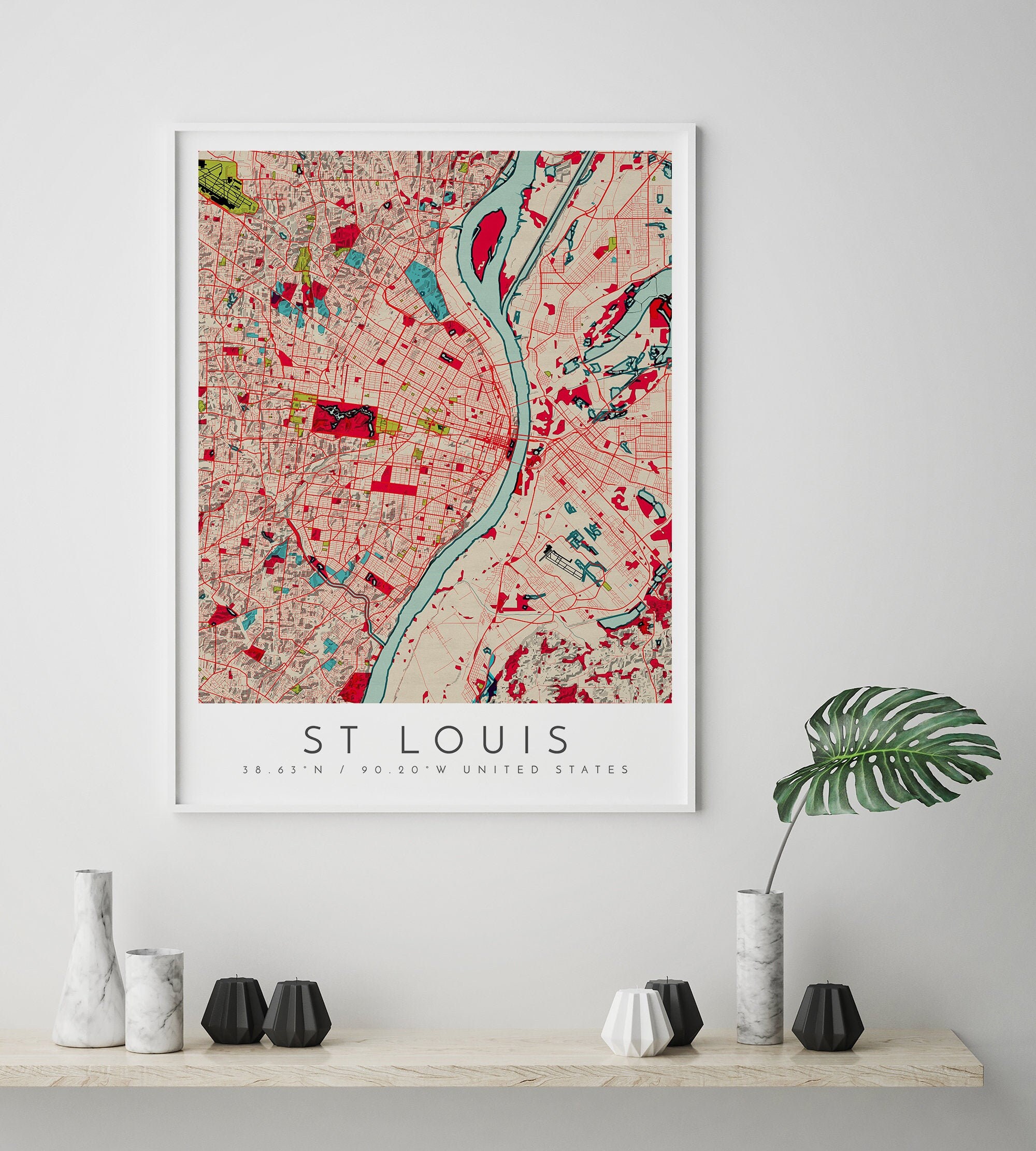 St Louis Map Print St Louis Print St Louis Map St Louis - Etsy