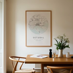 Setubal Map Poster: Minimalist City Art (Fine Matte Paper) image 8