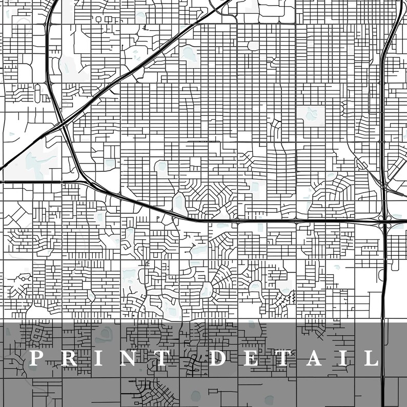 Lubbock Map Lubbock Texas City Map Home Town Map Lubbock - Etsy