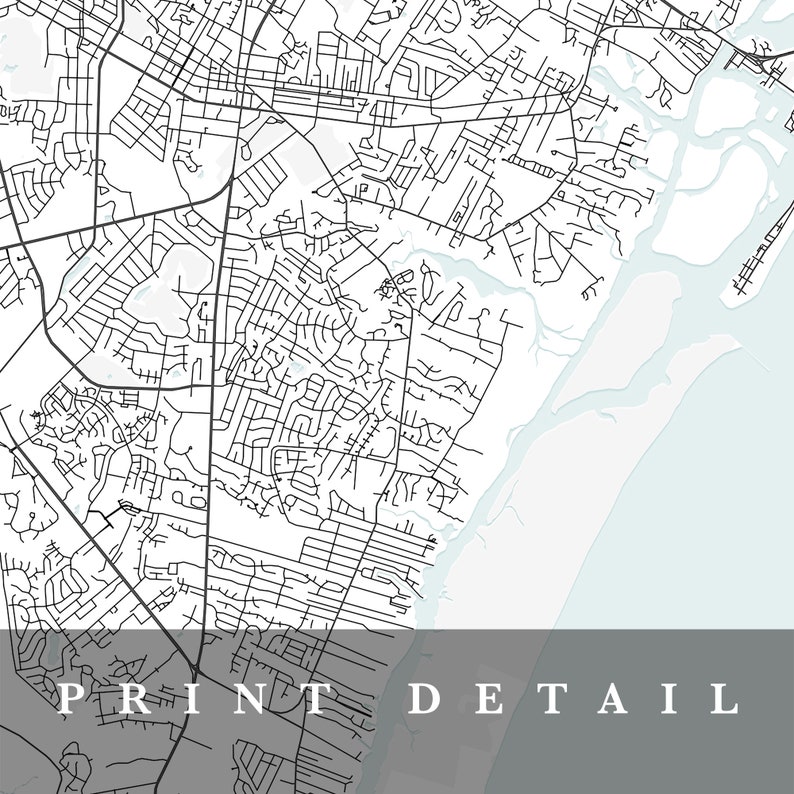 Wilmington Map Wilmington North Carolina City Map Home | Etsy