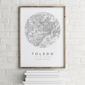 Toledo Map, Toledo, Ohio, City Map, Home Town Map, Toledo Print, wall art, Map Poster, Minimalist Map Art, mapologist, gift