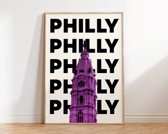 Impresión de la ciudad de Filadelfia, impresión artística de Filadelfia, arte tipográfico de Filadelfia, arte mural de Filadelfia, póster de Filadelfia, fotografía de Filadelfia, póster de Filadelfia