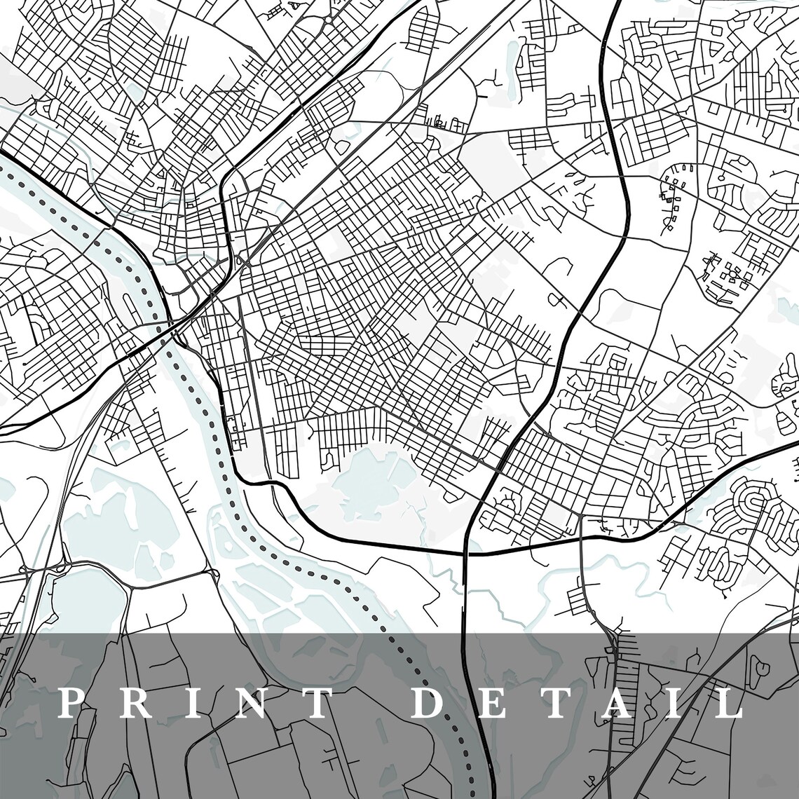 Trenton City Map Map of Trenton Home Town Map City Map Etsy