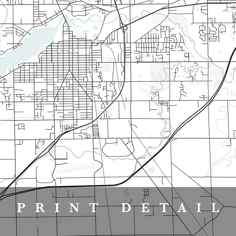 Holland Map Holland Michigan City Map Home Town Map Etsy