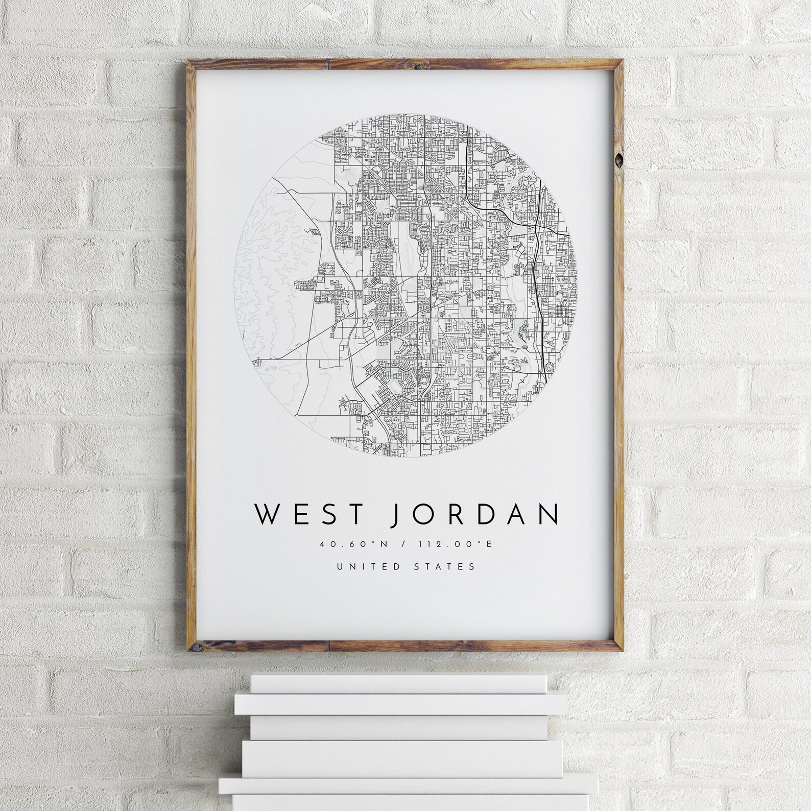 West Jordan Map West Jordan Utah City Map Home Town Map Etsy