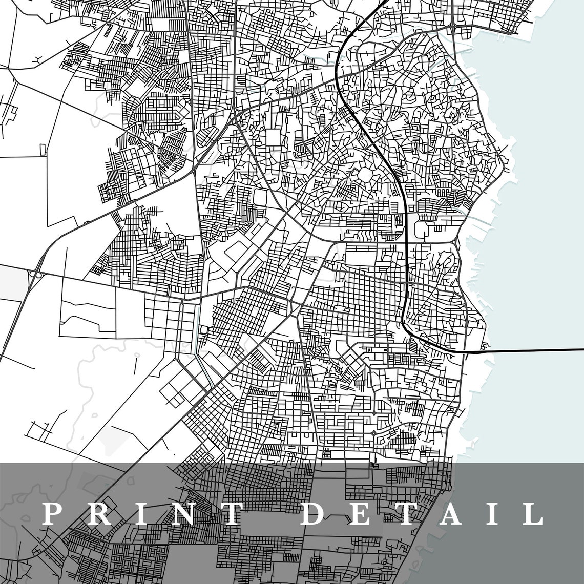 Maracaibo Map Maracaibo Venezuela City Map Home Town Map Etsy