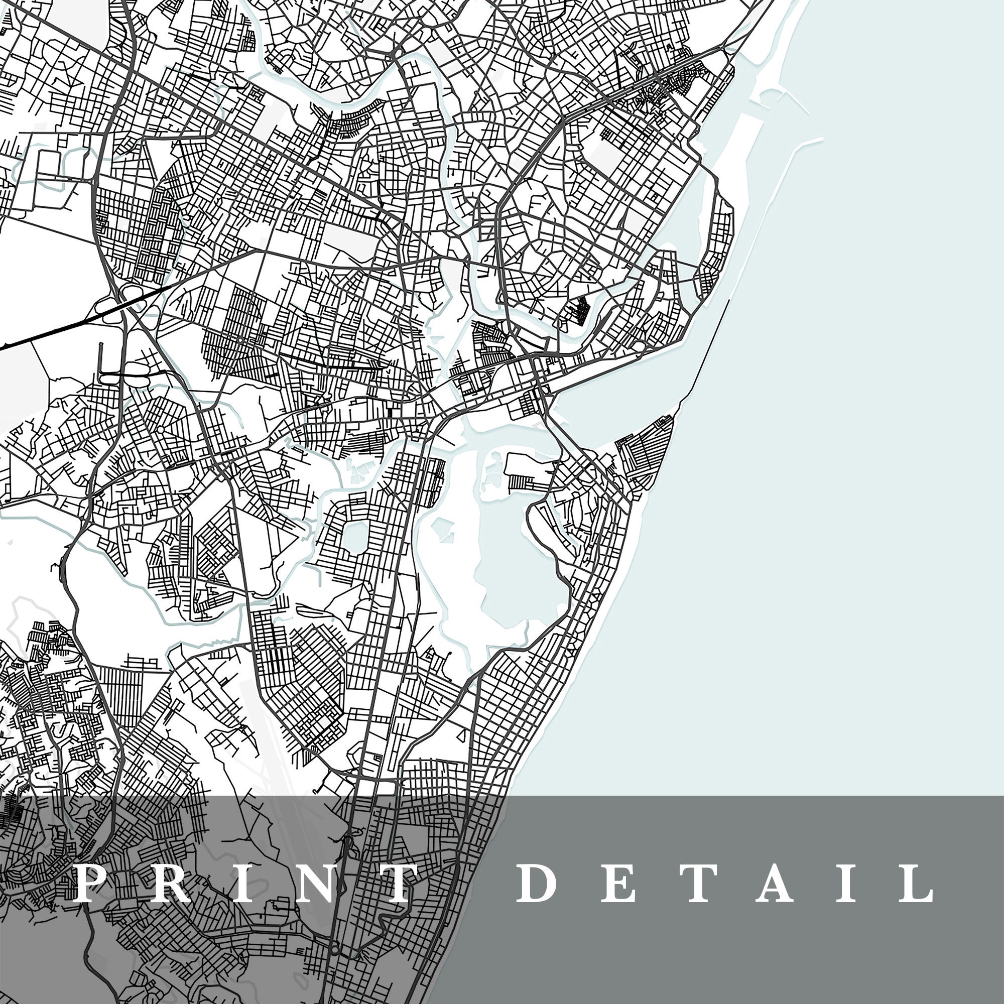 Recife Map Recife Brazil City Map Home Town Map Recife | Etsy