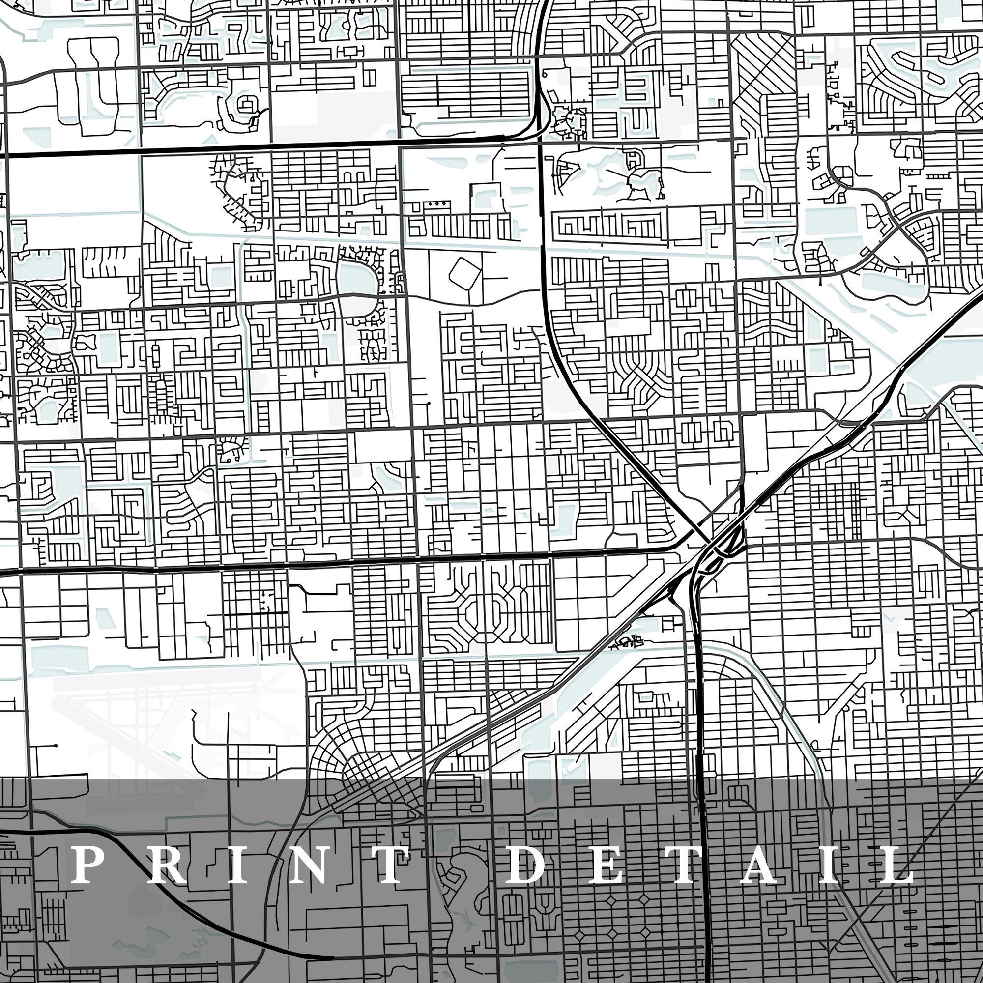 Miami Gardens Map Miami Gardens Florida City Map Home Town Etsy