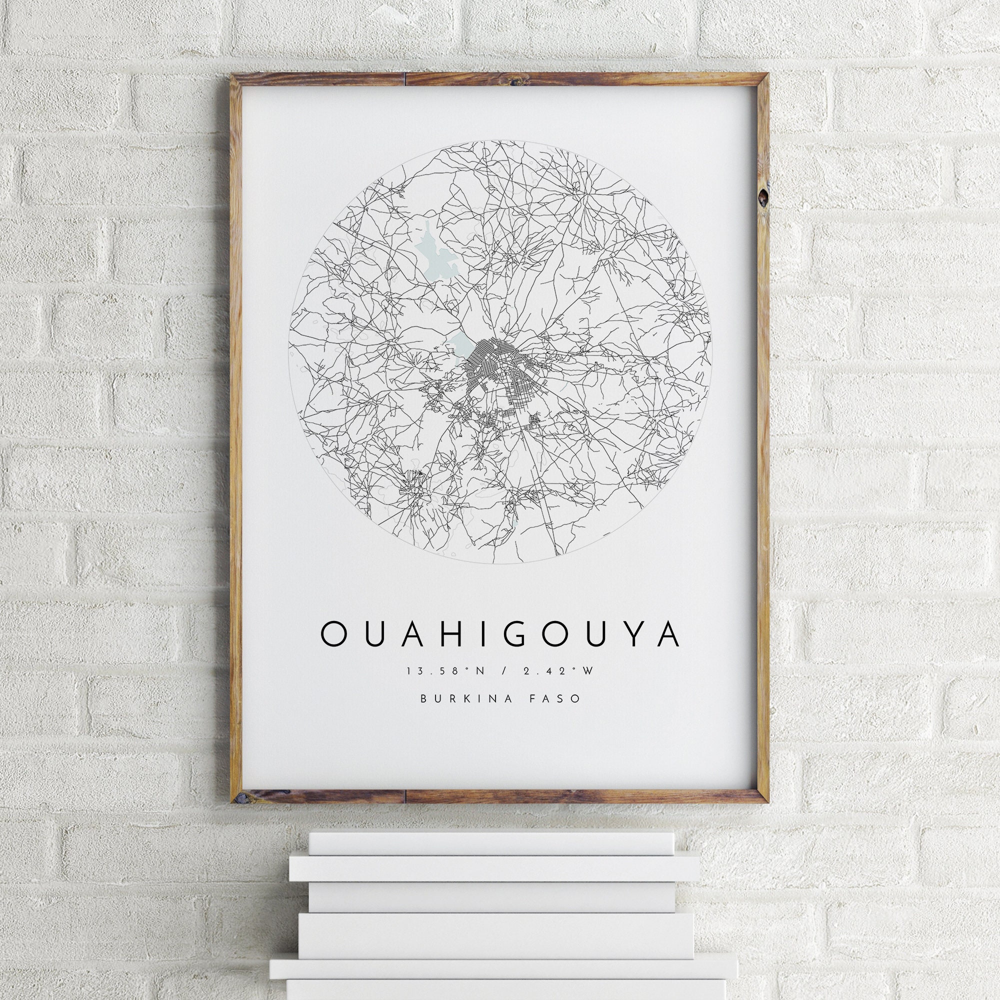 Ouahigouya Map Ouahigouya Burkina Faso City Map Home Town Etsy