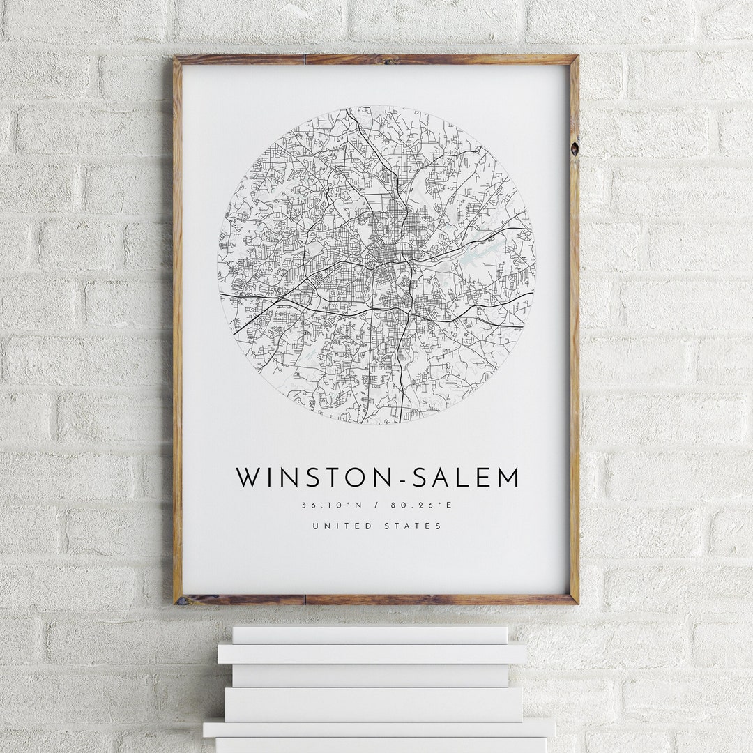 Winston-salem Map, Winston-salem, North Carolina, City Map, Home Town ...