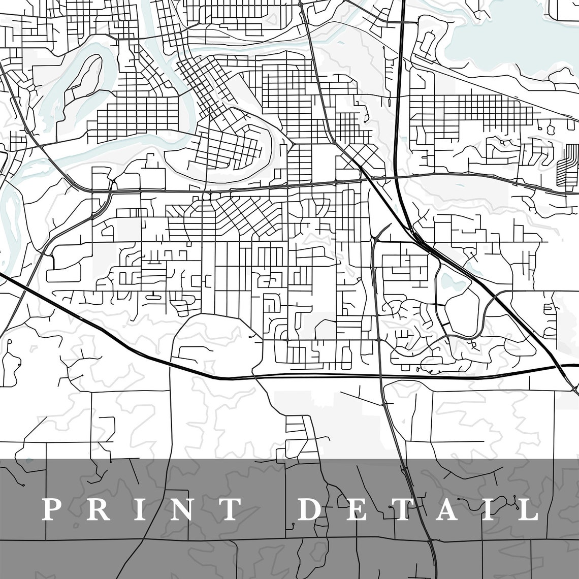 Eau Claire Map Eau Claire Wisconsin City Map Home Town Etsy