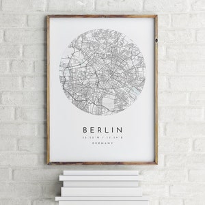 Berlin Map, Berlin, Germany, City Map, Home Town Map, Berlin Print, wall art, Map Poster, Minimalist Map Art, mapologist, gift