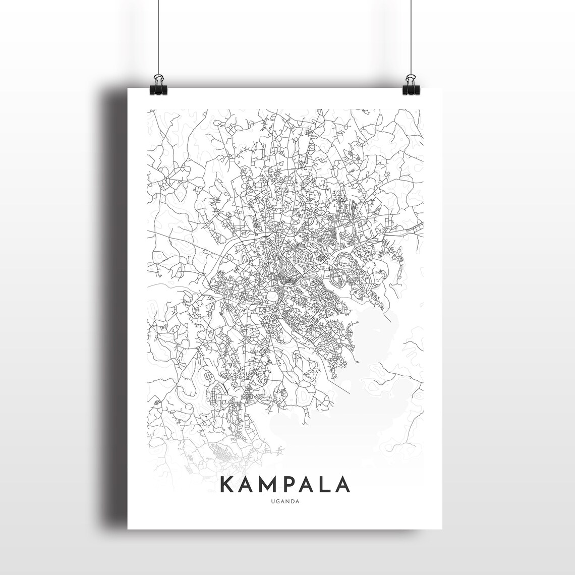 Kampala Map Kampala Uganda City Map Print Map Poster Map - Etsy UK