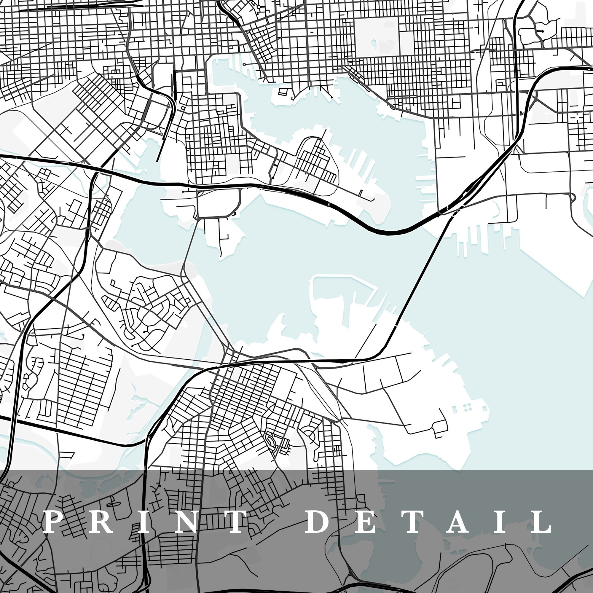 Baltimore Map Minimalist Map Baltimore Print Baltimore - Etsy