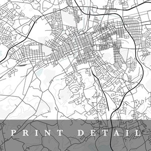 York Map, York, Pennsylvania, City Map, Home Town Map, York Print, Wall ...