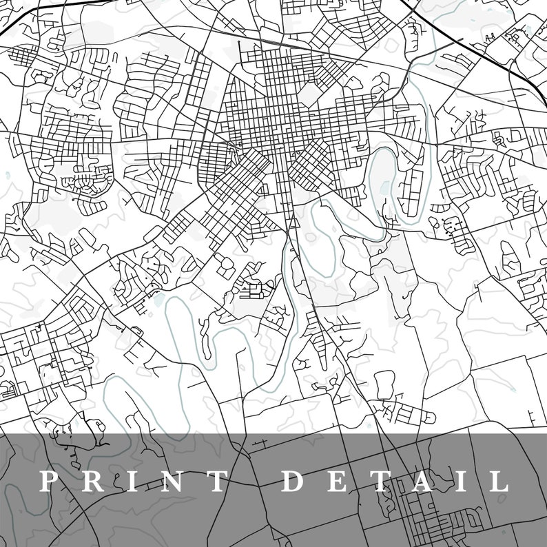 Lancaster Map Lancaster Pennsylvania City Map Home Town Etsy