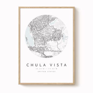 Chula Vista Map, Chula Vista, California, City Map, Home Town Map, Chula Vista Print, wall art, Map Poster, Minimalist Map Art, mapologist
