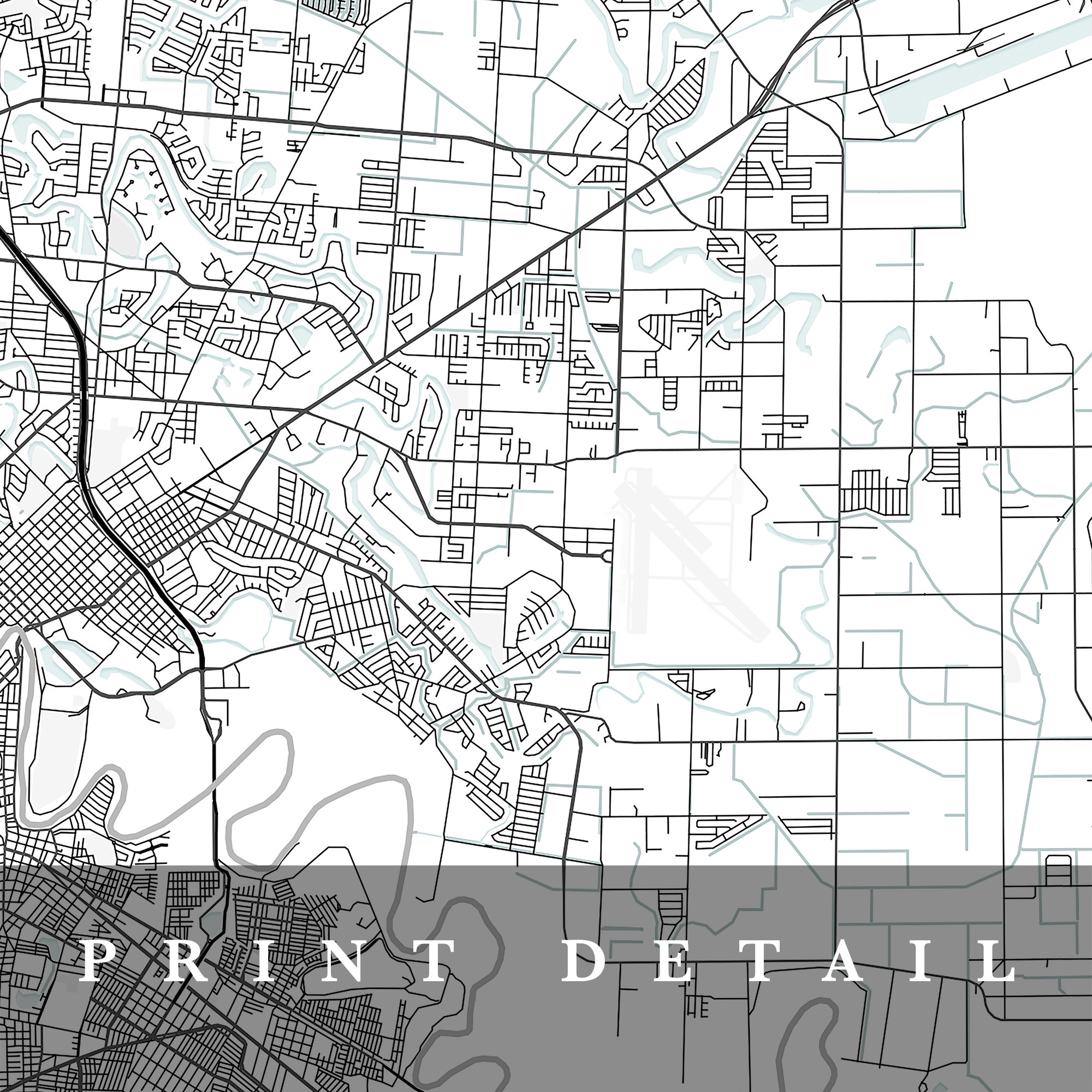 Brownsville Map Brownsville Texas City Map Home Town Map Etsy