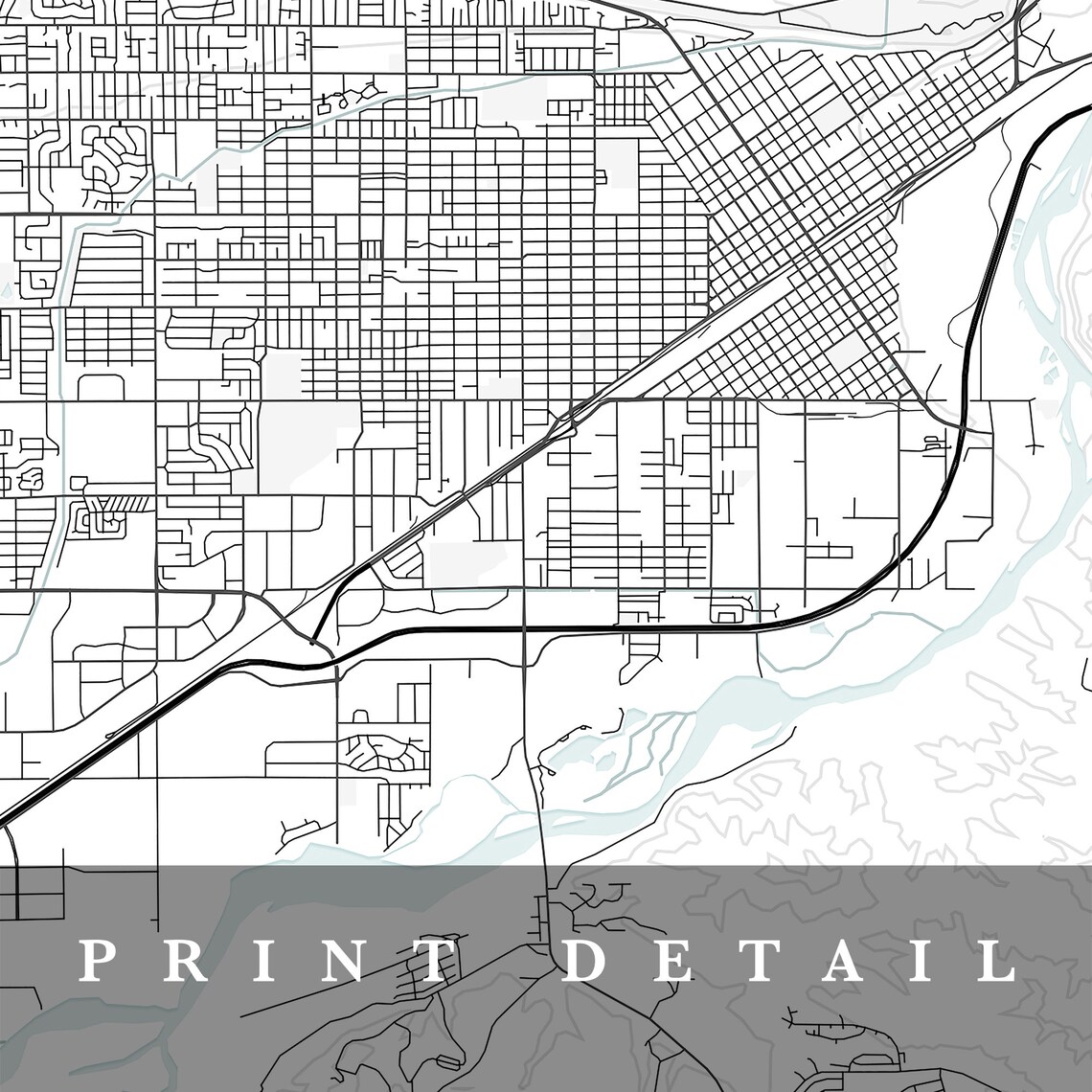 Billings Map Billings Montana City Map Home Town Map | Etsy