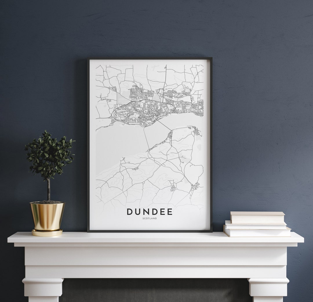 Dundee Map Dundee Scotland City Map Print Map Poster Map - Etsy