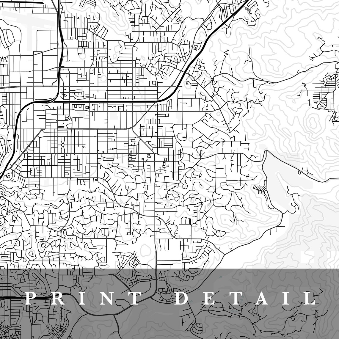 El Cajon Map El Cajon California City Map Home Town Map Etsy