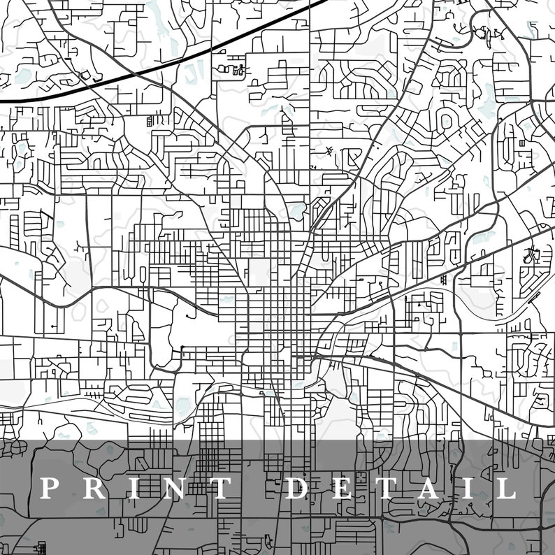 Tallahassee Map Tallahassee Map Print Map Art Tallahassee - Etsy
