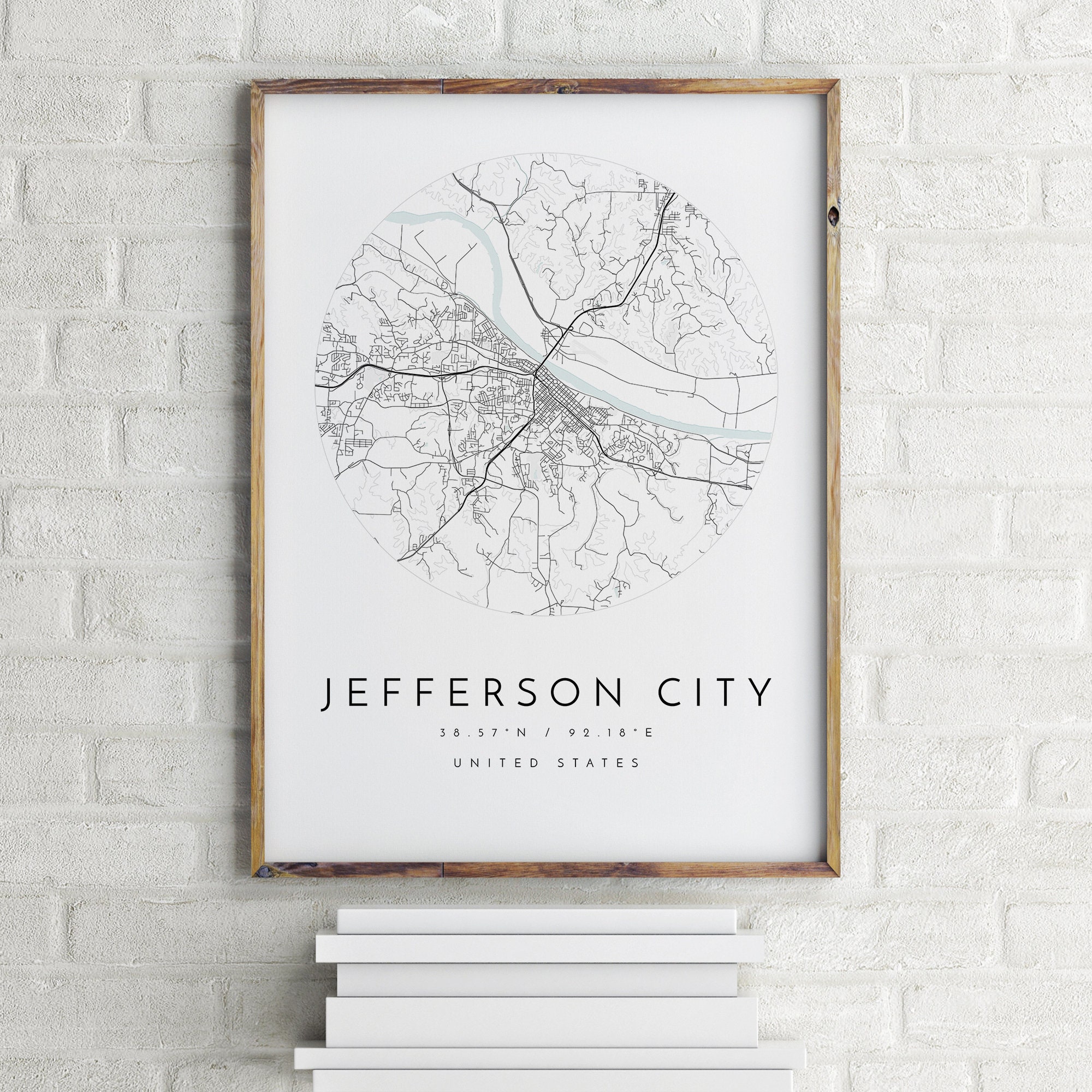 Jefferson City Map of Jefferson City Home Town Map City Etsy