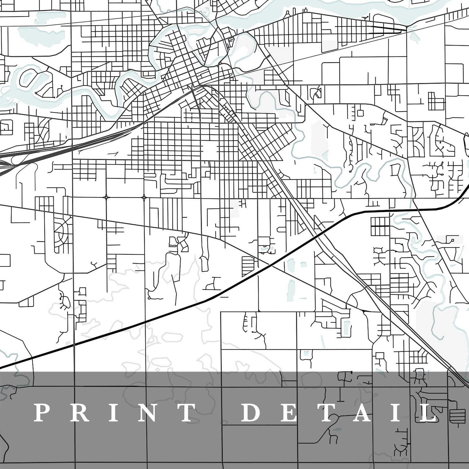Elkhart Map Elkhart Indiana City Map Home Town Map Etsy
