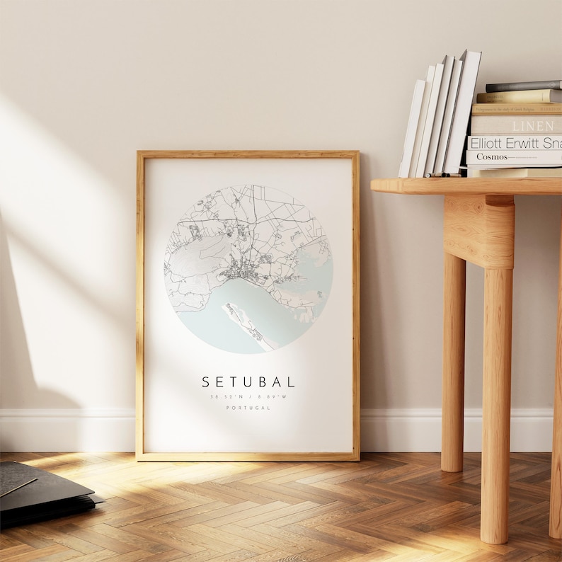 Setubal Map Poster: Minimalist City Art (Fine Matte Paper) image 7