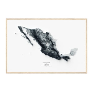 Mapa do México, mapa do país do México, arte do mapa, paisagem do México, arte geológica, mapa do terreno, arte moderna do mapa, arte do mapa do México, efeito 3D
