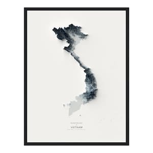 Vietnam Karte, Höhe Karte Drucken, Karte Kunstwerk, Vietnam Landschaft, Geologie Kunst, topografische Kunst, Geländekarte, geologische Karte, Kartenkunst