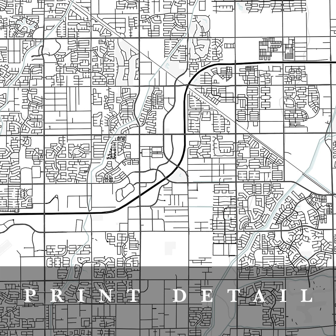 Gilbert Mapa Gilbert Arizona Mapa de la ciudad Mapa de la Etsy