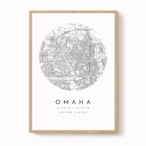 Omaha Map, Omaha, Nebraska, City Map, Home Town Map, Omaha Print, wall art, Map Poster, Minimalist Map Art, mapologist, gift