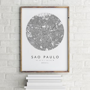 Sao Paulo Brazil Retro Art Print Sao Paulo Wall Art -  Norway