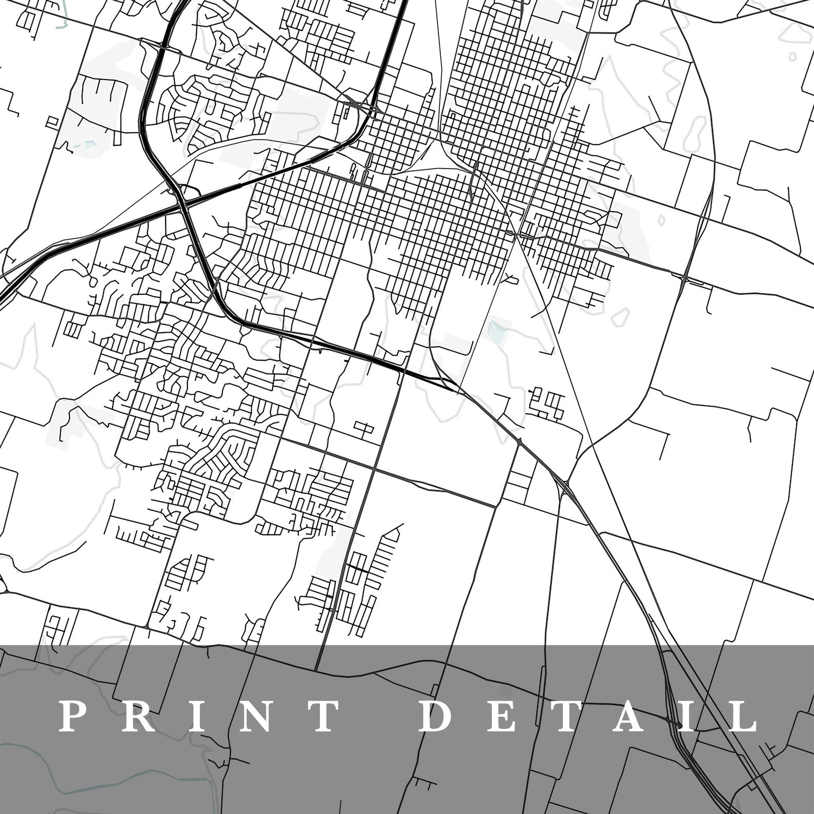 Temple Map Temple Texas City Map Home Town Map Temple Etsy Australia