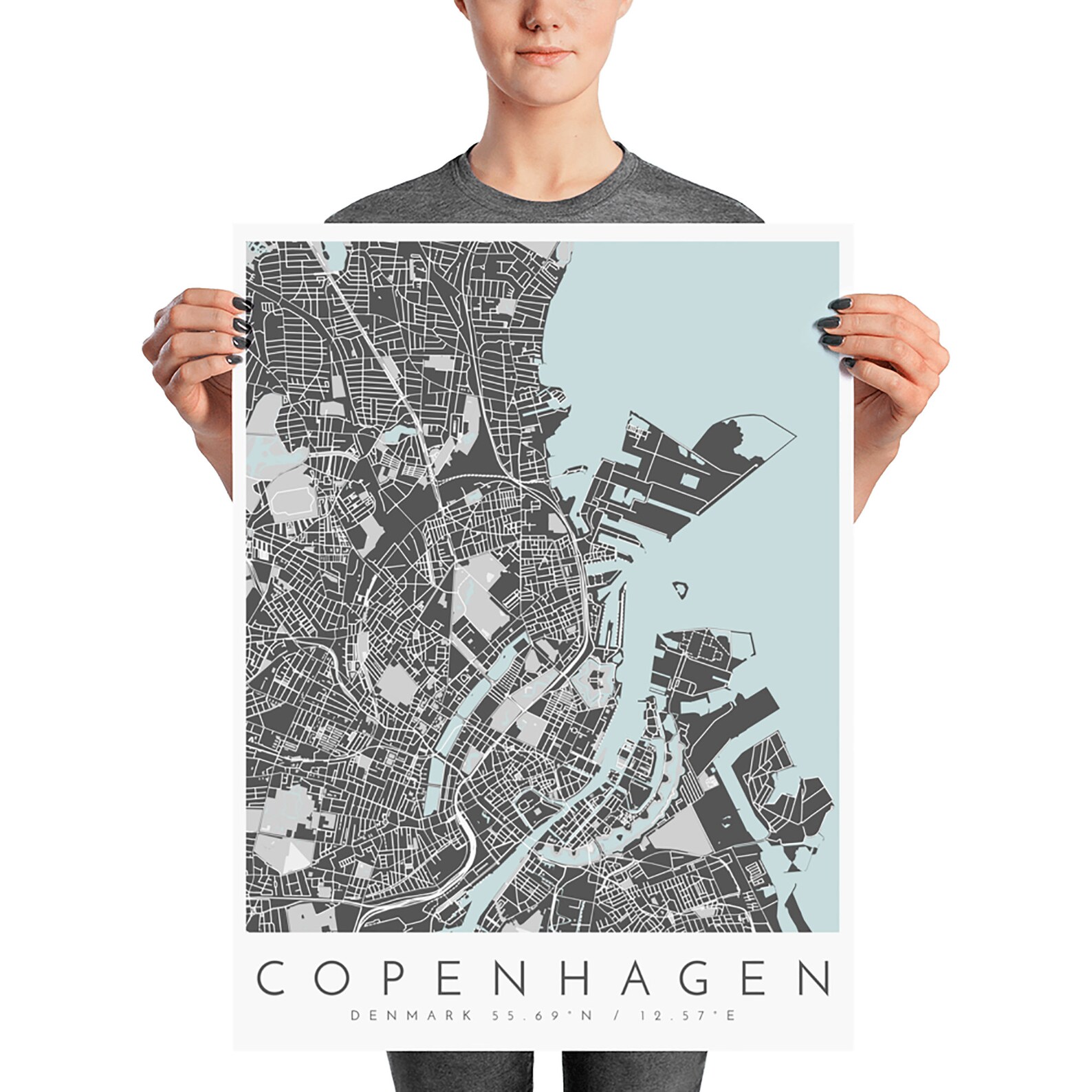 City Map Copenhagen Map Print Copenhagen Print Copenhagen Etsy UK